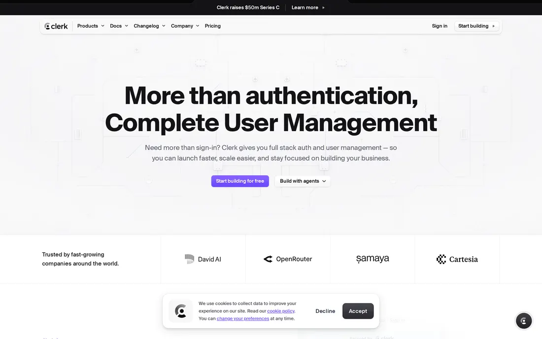 clerk.com original screenshot