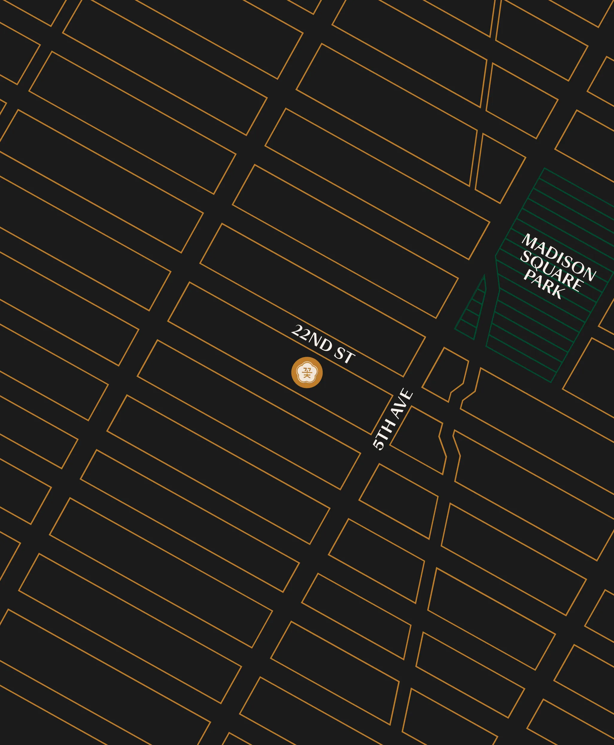 Visit us - NYC Flatiron map located at 16 West 22nd St (b/w 5th & 6th Ave) New York, NY 10010