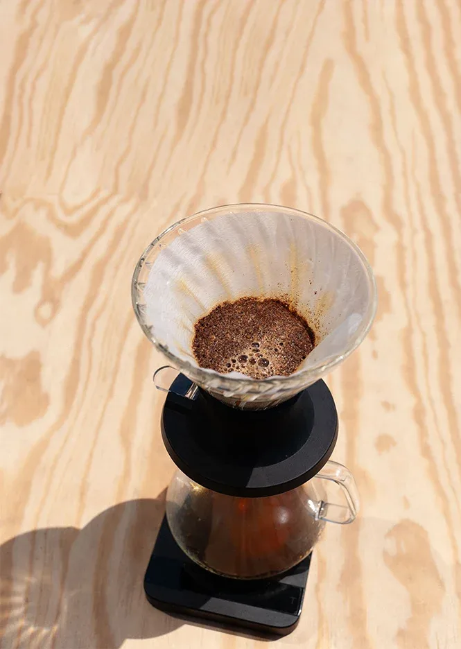 Pourover coffee setup