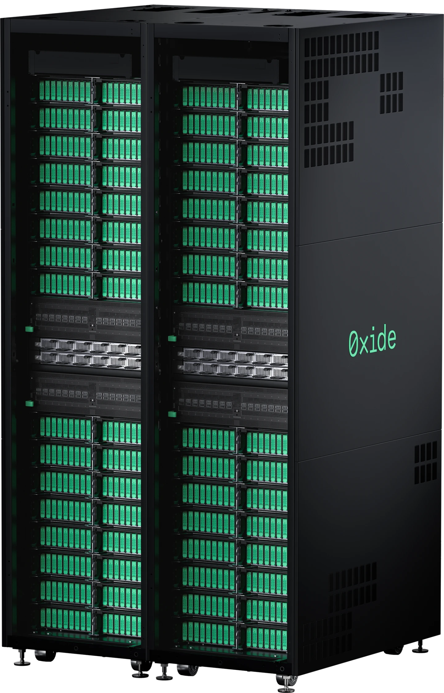 Two Oxide racks, side by side