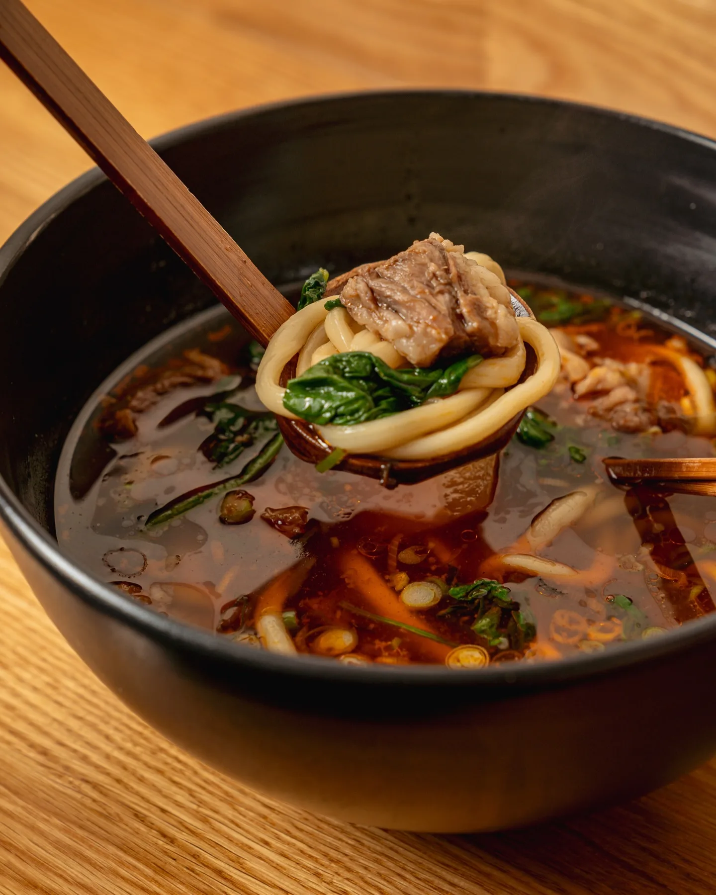 Nothing beats a bowl of Spicy Niku Udon in any weather at any time of the day.