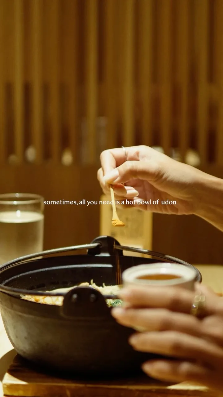 Sometimes, all you need is to treat yourself and order a hot and comforting bowl of udon.