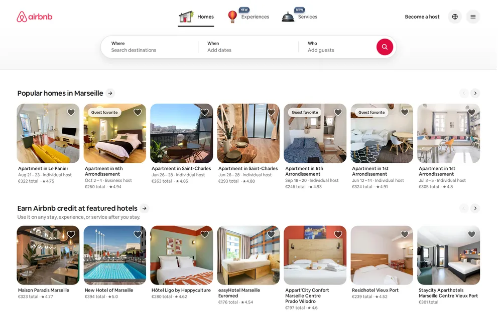 Airbnb — design original