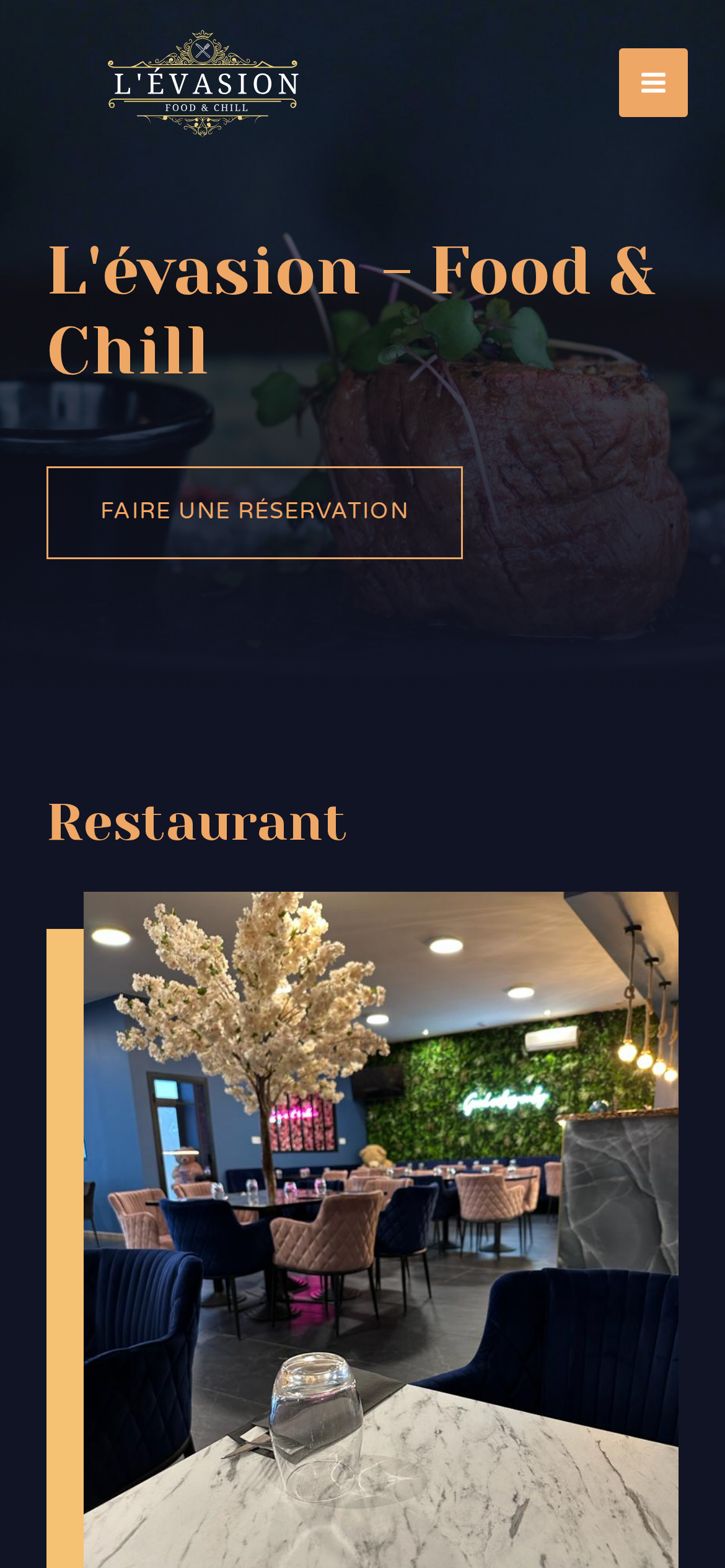 evasion-restaurant.fr mobile
