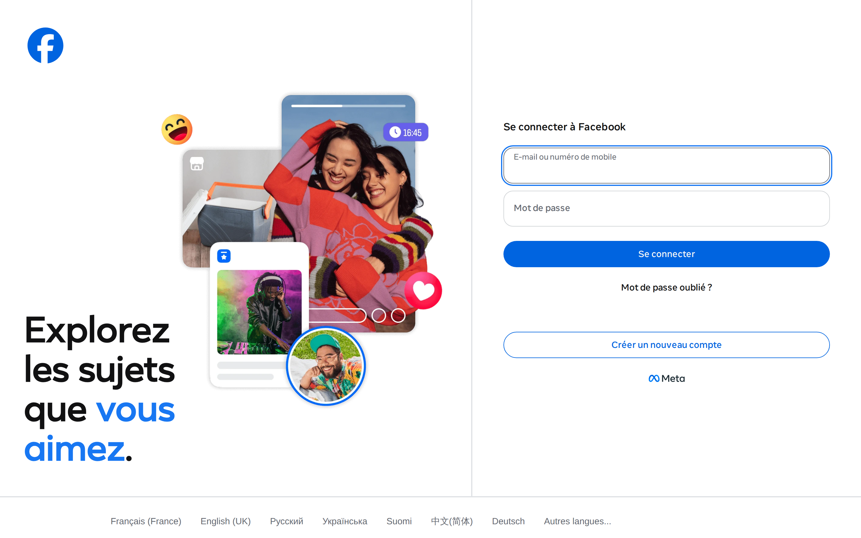 facebook.fr desktop