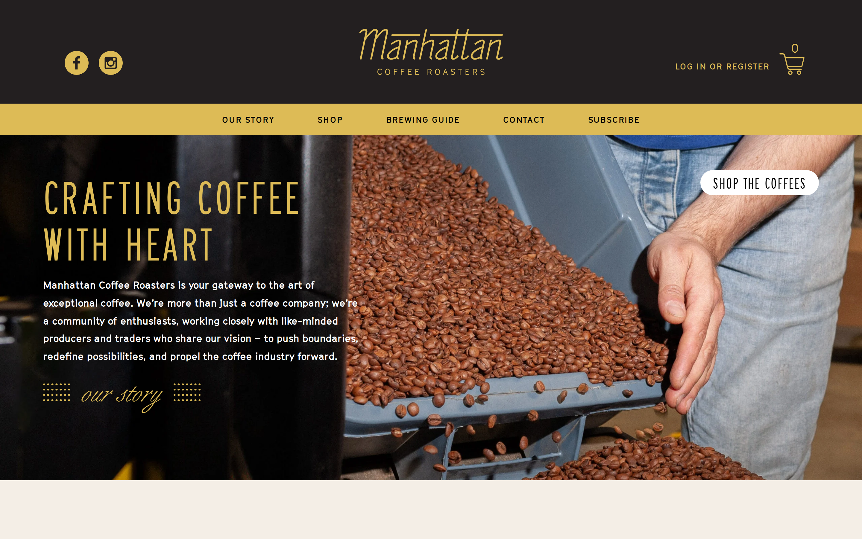 manhattancoffeeroasters.com desktop