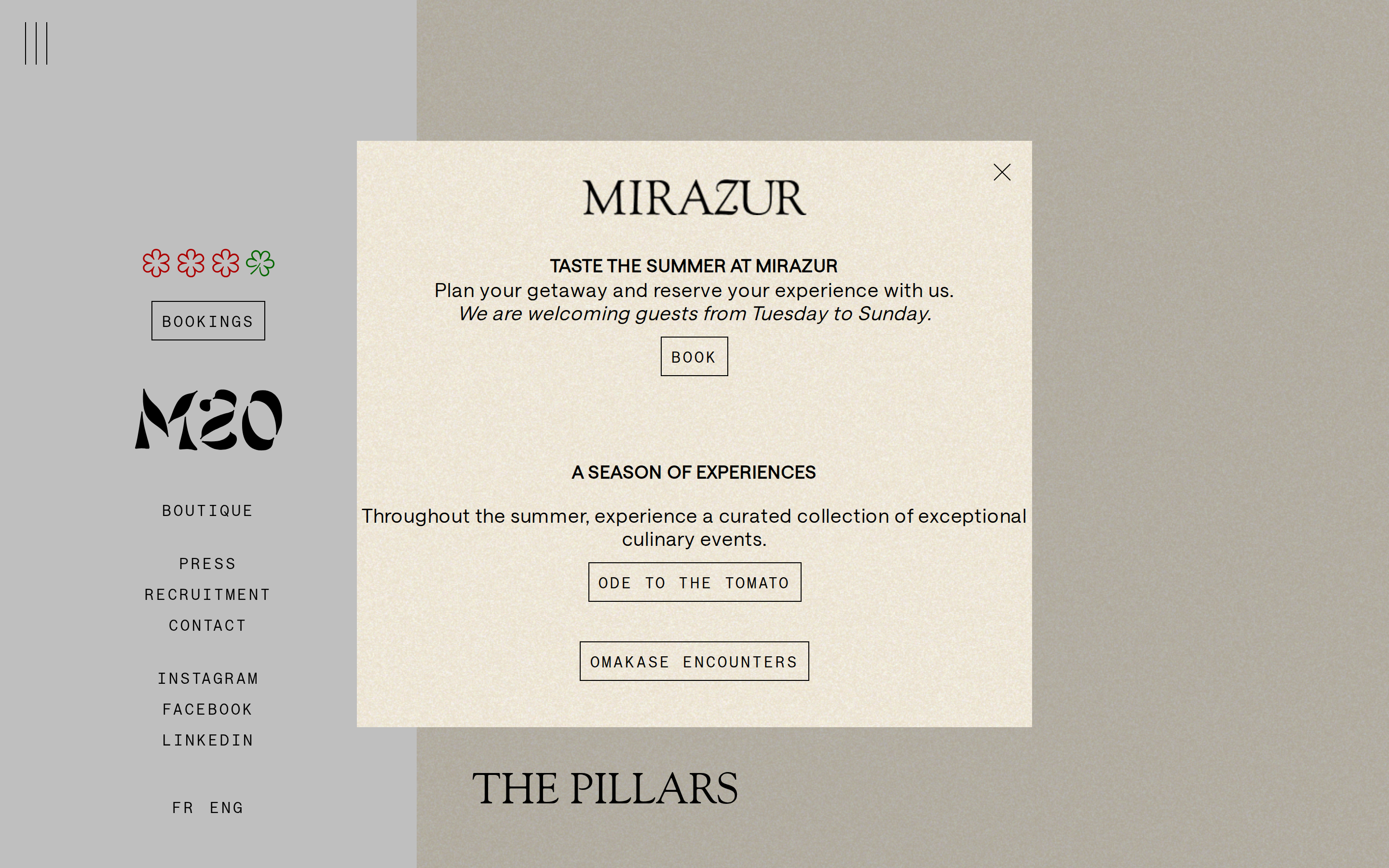 mirazur.fr desktop