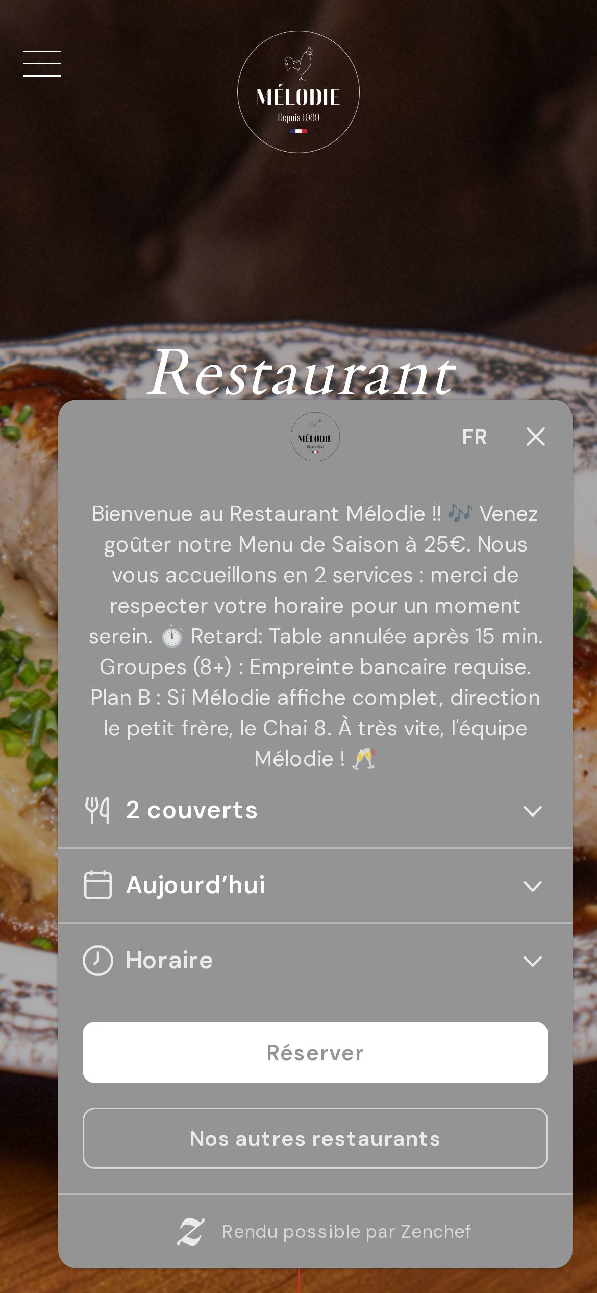 restaurant-melodie.fr mobile