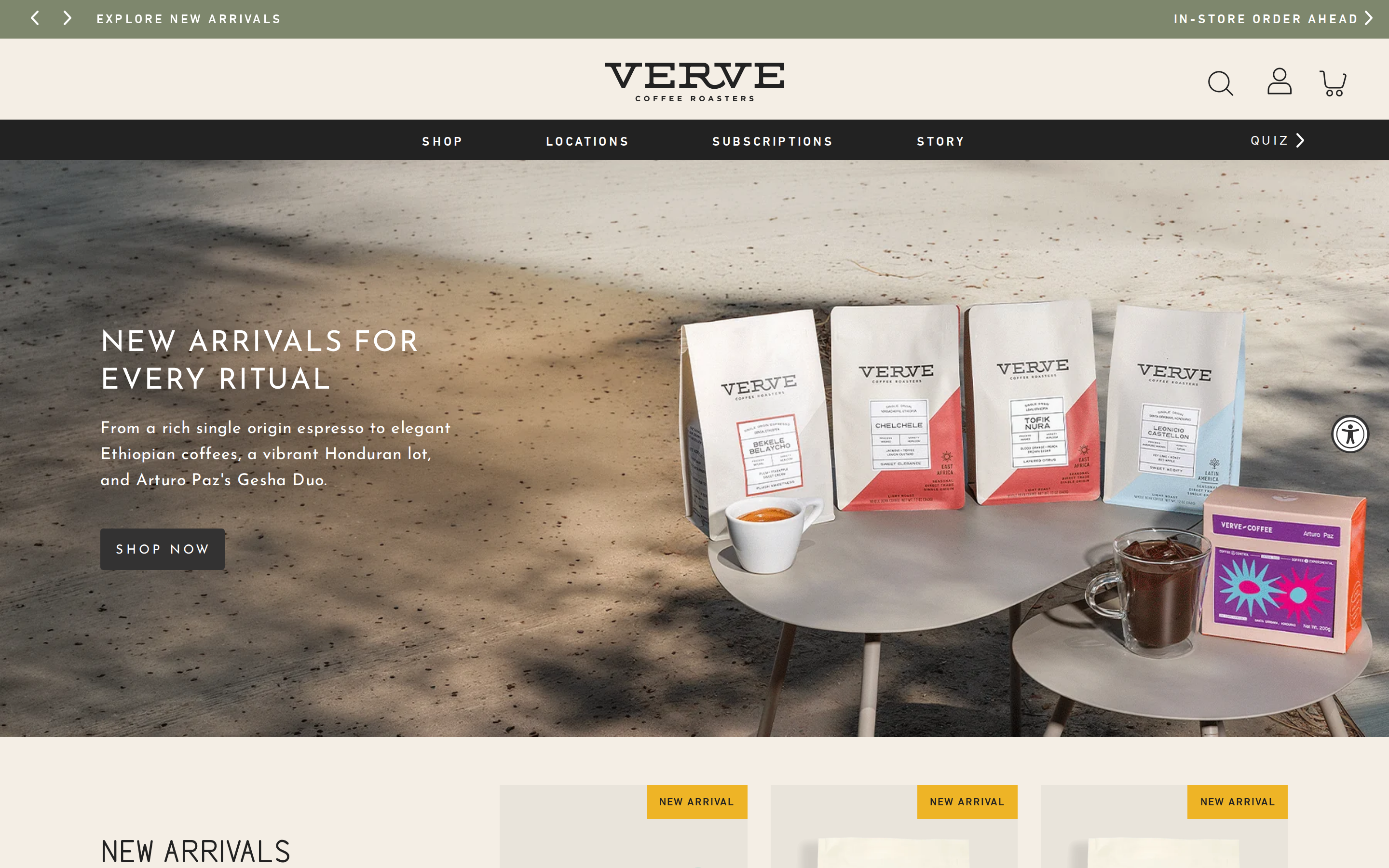 vervecoffee.com desktop